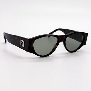 NEW FE40158I 52E FENDI WOMEN SUNGLASSES HAVANA GREY EYEWEAR FENDI